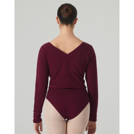 Fleece Crop Top SISSI weinrot